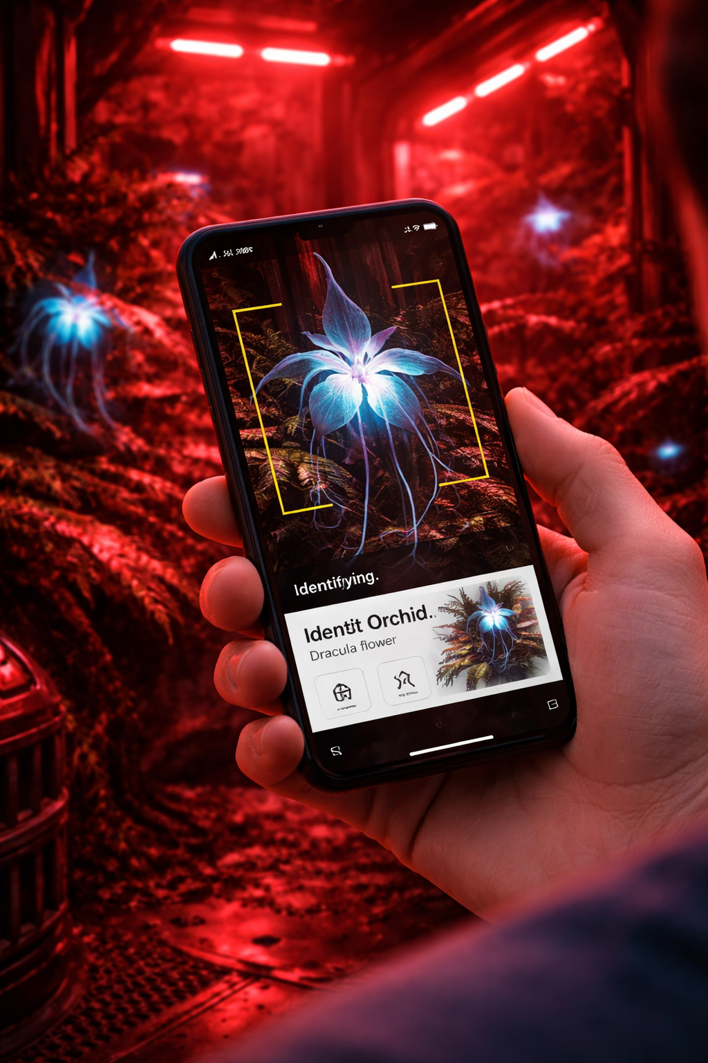 Identifying Orchid species using phone camera scanner